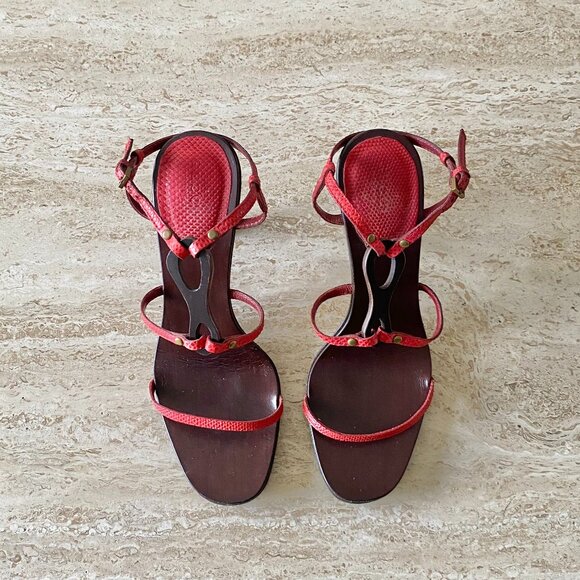 Vintage Gucci Tom Ford-era Horsebit Sandal Heels - Picture 2 of 8